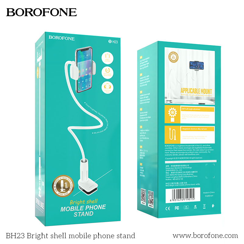 BOROFONE BH23 Bright shell gooseneck phone holder NZ 8